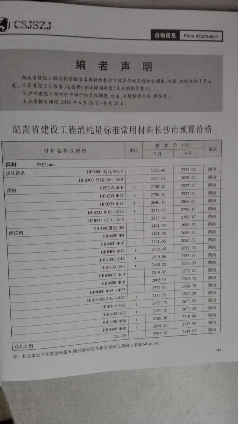 造价库长沙市2015年4月信息价期刊电子版PDF封面