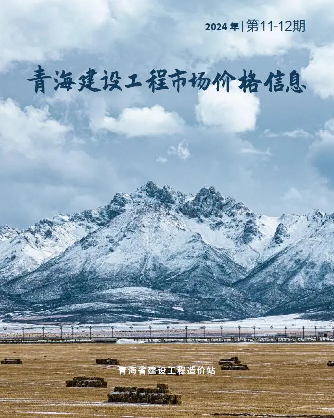 造价库青海2024年12月建材市场信息期刊电子版PDF封面