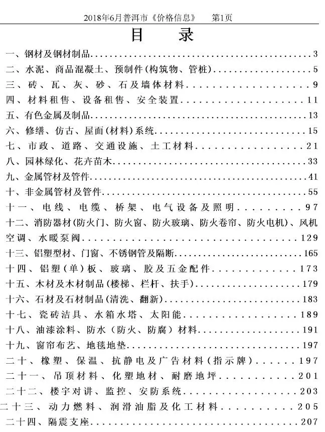 造价库普洱市2018年6月信息价期刊电子版PDF封面