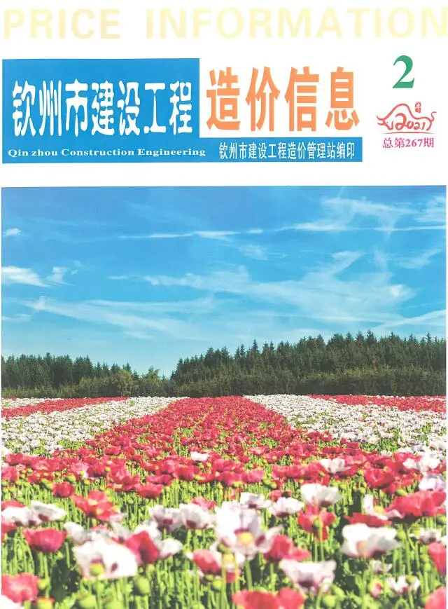 造价库钦州市2021年2月信息价期刊电子版PDF封面