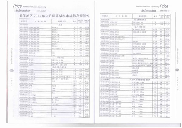 武汉市2013年2月造价库数据造价库数据网