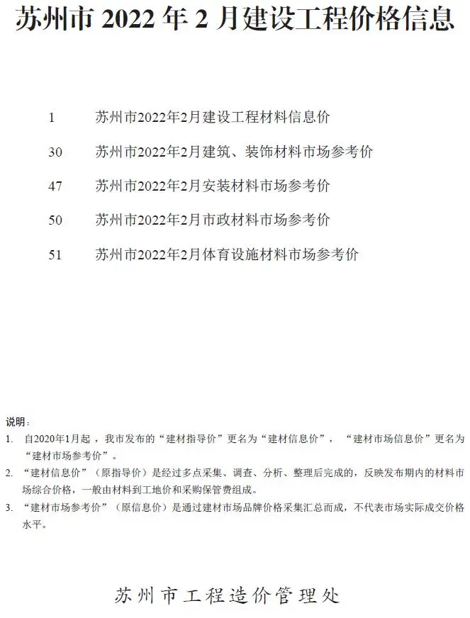 造价库苏州市2022年2月信息价期刊电子版PDF封面